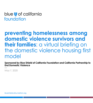 preventing homelessness among domestic violence survivors and their families: a virtual briefing on the domestic violence housing first model