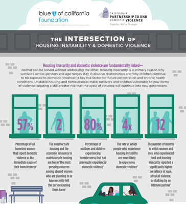 The intersection of housing instability and domestic violence infographic
