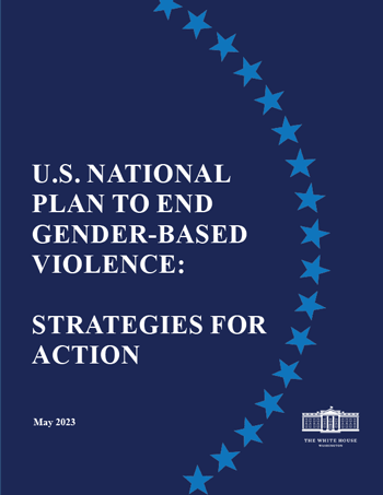 Cover reads U.S. National Plan to End Gender-Based Violence: Strategies for Action