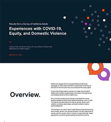 Results from a survey of California Adults: Experiences with COVID-19, Equity, and Domestic Violence