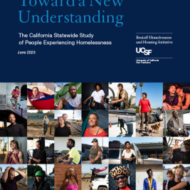 Cover reads Toward a New Understanding and shows a mosaic of portraits of different residents of California