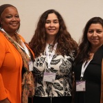 Sonya Young Adam, Lucia Corral Pena, and Sandra Henriquez pose together