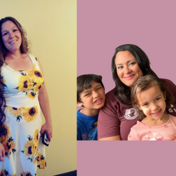 SPARC leader Shannon Riley and SPARC leader Lisa Quilan with her children